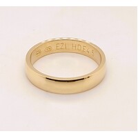 9 Carat Yellow Gold High Dome Round Edge Ring AUS Size S