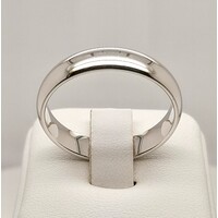 9 Carat White Gold High Dome Edge Ring AUS Size X