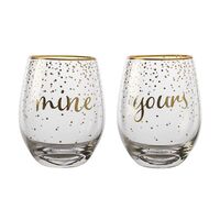Celebrations Mine/Yours Set of 2 Stemless 500ml Glasses