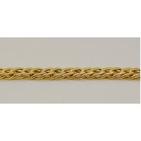9 Carat Yellow Gold Diamond Cut Double Curb Link Bracelet