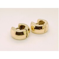 9 Carat Yellow Gold Solid Huggie Hoop Earrings