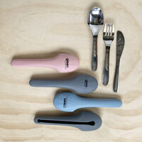 Stainless Steel Travel Cutlery in Silicone Pouch
