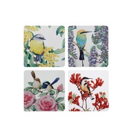 Royal Botanic Gardens Victoria Garden Friends Set of 4 Assorted 10.5cm Cork-backed Coasters