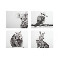 Marini Ferlazzo Animals of Australia Set of 4 Cork Backed 34 x 26.5cm Placemats