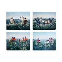 Katherine Castle Birds of Australia Set of 4 Cork Backed 34 x 26.5cm Placemats