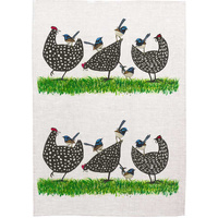 Grant Lennox Pecking Order Cotton Tea Towel