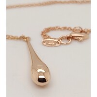 9 Carat Rose Gold Liquid Drop Pendant with 9 Carat Rose Gold Chain