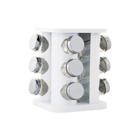 Astor White 12 Piece Spice Rack