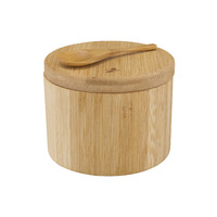 Evergreen Bamboo Salt Box with Spoon