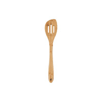 Evergreen 33cm Bamboo Slotted Peaked Spoon