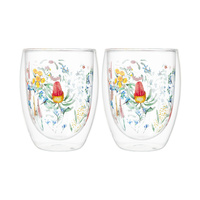 Maxwell & Williams Honey Wattle Set of 2 Double Wall 350ml Cup