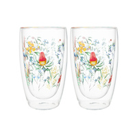 Maxwell & Williams Honey Wattle Set of 2 Double Wall 450ml Cup