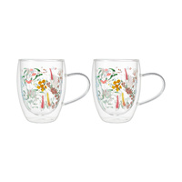 Maxwell & Williams Honey Wattle Set of 2 Double Wall 350ml Mug