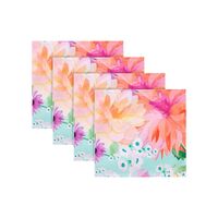 Teas & C's Dahlia Daze Set of 4 Sky Blue 45 x 45cm Cotton Napkins