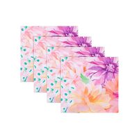Teas & C's Dahlia Daze Set of 4 Pink 45 x 45cm Cotton Napkins
