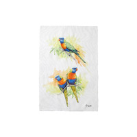 Katherine Castle Bird Life Rainbow Lorikeet 50 x 70cm Cotton Tea Towel