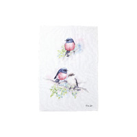 Katherine Castle Bird Life Pink Robin 50 x 70cm Cotton Tea Towel
