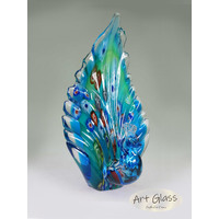 Bohemia Crystal CN Art Glass 21cm Peacock