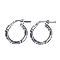 Sterling Silver Italian Twist Hoop Earrings