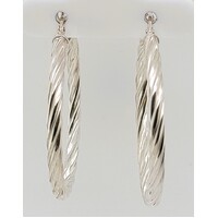 Sterling Silver Italian Twist Hoop Earrings