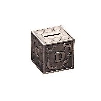ABC Block Pewter Finish Money Box