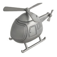 Helicopter Pewter Finish Money Box
