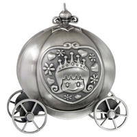 Pumpkin Coach Pewter Finish Money Box