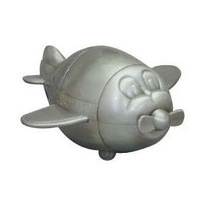 Plane Pewter Finish Money Box