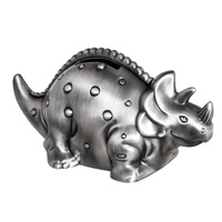 Pewter Finish Triceratops Money Box