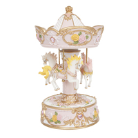 Pink Resin Artes Musical Carousel
