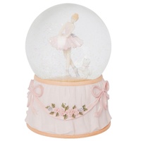 Resin Snowglobe with Ballerina & Puppy