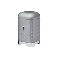Lovello Textured Collection Shadow Grey 11 x 18cm (1.5 Litre) Tea Canister - Clearance