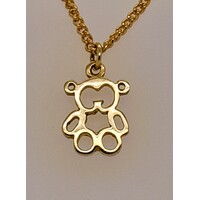 9 Carat Yellow Gold Cut-out Teddy Bear Charm/Pendant