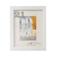 Happy 21st Birthday White 10 x 15cm (4 x 6") Photo Frame