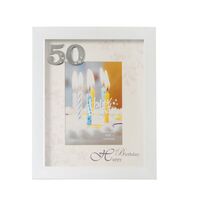Happy 50th Birthday 10 x 15cm (4 x 6") Photo Frame