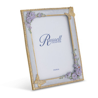 Lilac Resin Lace Floral Design 13 x 18cm Photo Frame with Crystals VERONICA