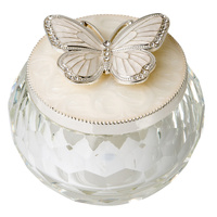 Glass & Epoxy Trinket/Jewellery Box with Butterfly