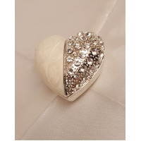 Epoxy Heart Shaped Trinket/Ring Box with Diamontes
