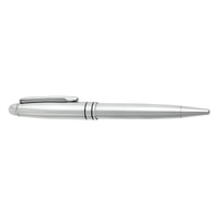 Silver-plate with Double Black Pinstripe Ballpoint Pen Style 8