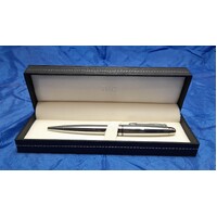 Silver-plate with Black Pinstripe Ballpoint Pen Style 8