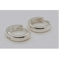 Sterling Silver 8mm Plain Tiny Huggies 