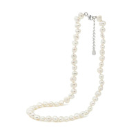 White Keshi 5-6mm Freshwater Pearl Necklace 35cm + 3cm Extension Chain