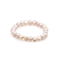 Pink Keshi 6.5 - 7.5mm Freshwater Pearl Elastic Bracelet