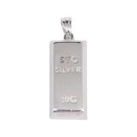 10 gram Solid Sterling Silver Ingot Pendant