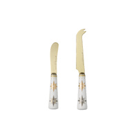 Maxwell & Williams White Christmas Spreader & Cheese Knife Set
