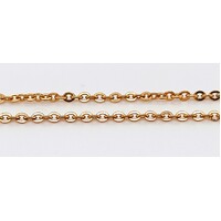 Stainless Steel Rose Gold Plated Trace Link 45cm Chain CLEARANCE