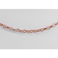 Stainless Steel Rose Gold Plated Oval Belcher 80cm Chain