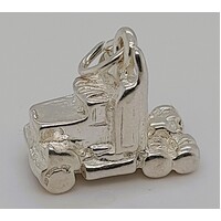 Sterling Silver Big Rig Semi Trailer Truck Charm/Pendant