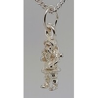 Sterling Silver Small Santa Claus Charm/Pendant