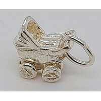 Sterling Silver Pram Charm/Pendant